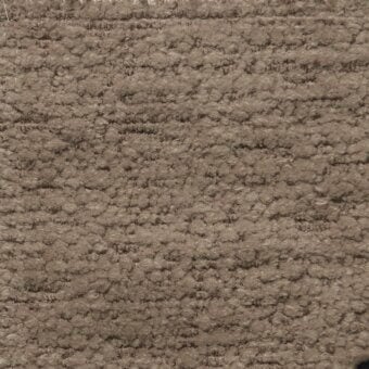 Karma Bouclé 30 fabric texture, warm gray, densely looped pile with heathered effect and subtle horizontal weave lines.